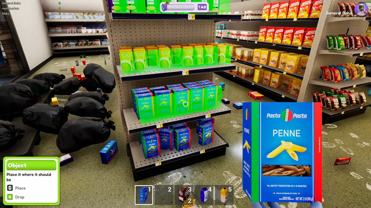 Official screenshot: the convenience store map, one of the five Early Access launch locations